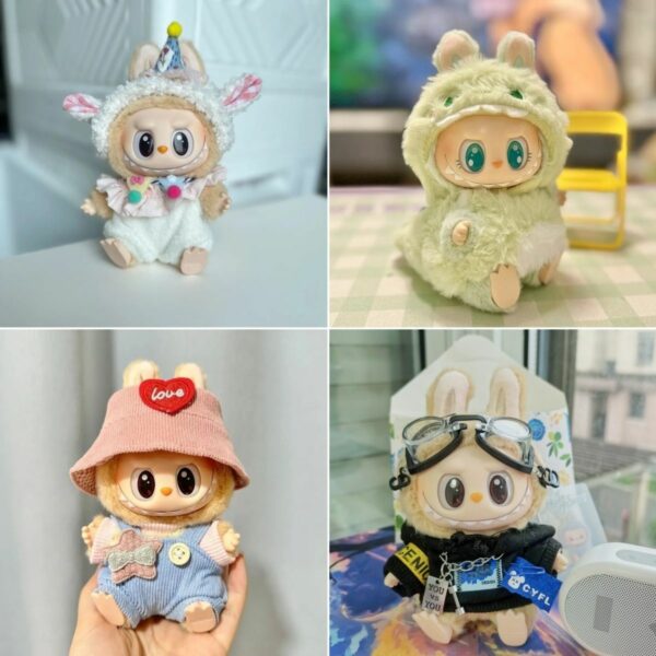 Labubu Second Generation Doll Clothes Shark Deer JK Outfit Set