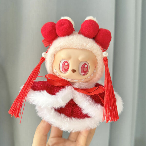 Labubu 17cm Chinese New Year Red Traditional Doll Costume - Image 8