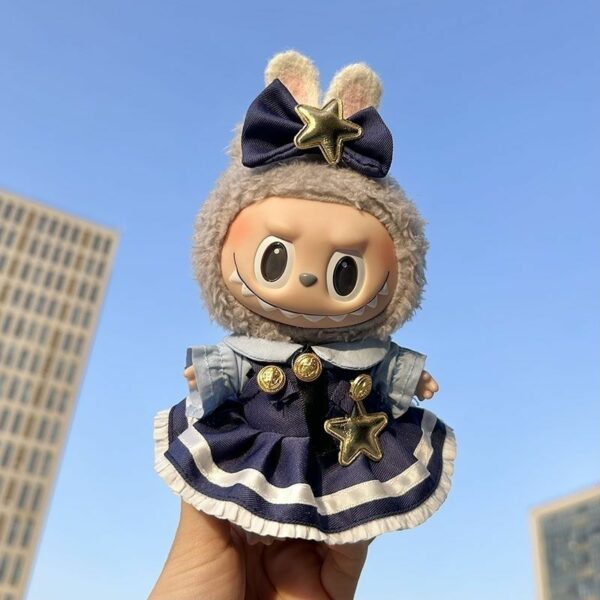 Labubu Doll Clothes - Navy Camouflage Outfit Set 17cm - Image 18