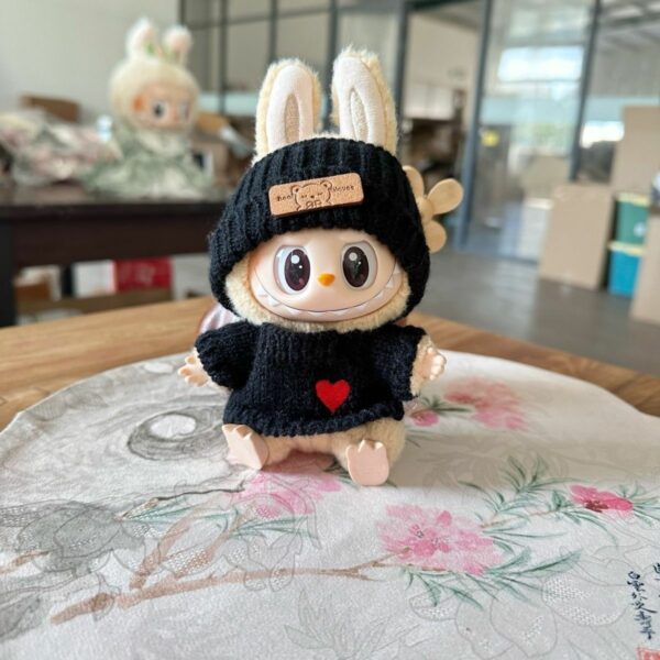 Labubu Second Generation Party Series Doll Sweater Hat Set - Image 6