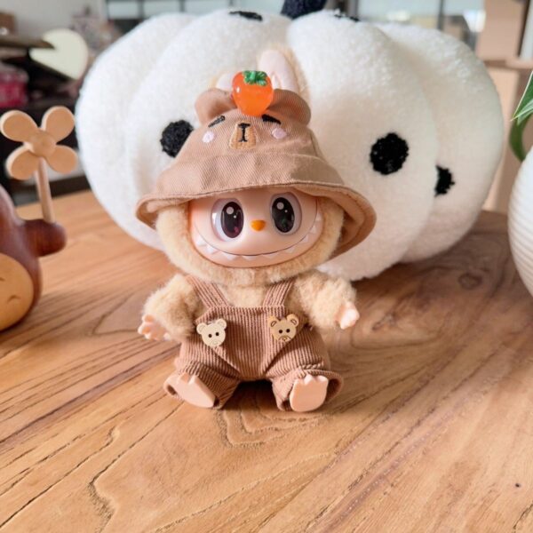 Labubu Party Series Doll Clothes Overalls with Hat - Image 2