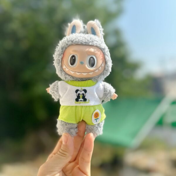Labubu 17cm Doll Knit Sweater Pants Set Macaron Series - Image 31