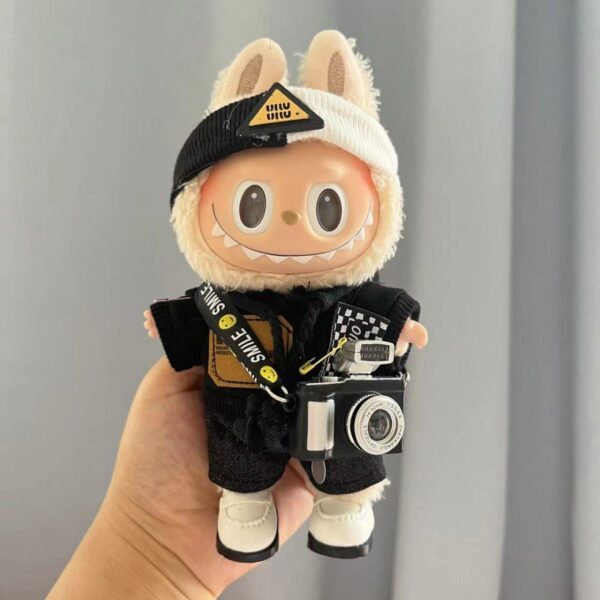17cm Labubu Blind Box Sheep Overalls Outfit Set - Image 12