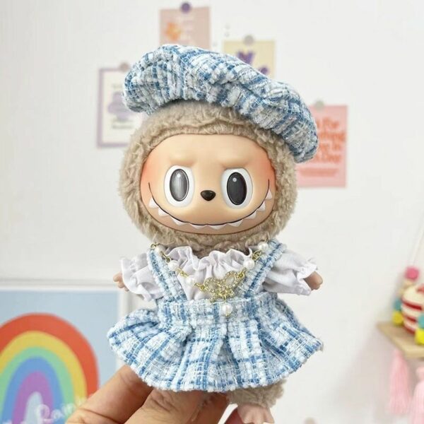 Doll Clothes Pearl Suspender Skirt Dress Outfit for Labubu 17cm - Image 20