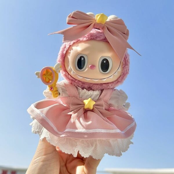 Labubu 17cm Sakura Costume Set Keychain - Image 3