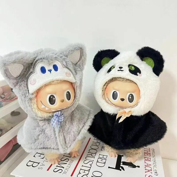 17cm Labubu Doll Clothes Cape Cloak Keychain Outfit - Image 5