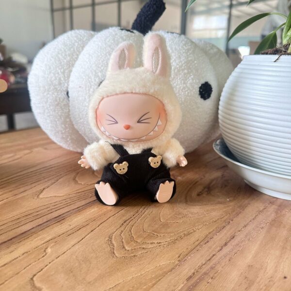 Labubu Blind Box Doll Clothes Wooden Button Overalls - Image 11