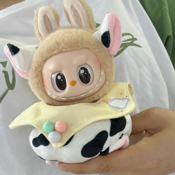 Labubu Doll Clothes - Cow Pattern Outfit