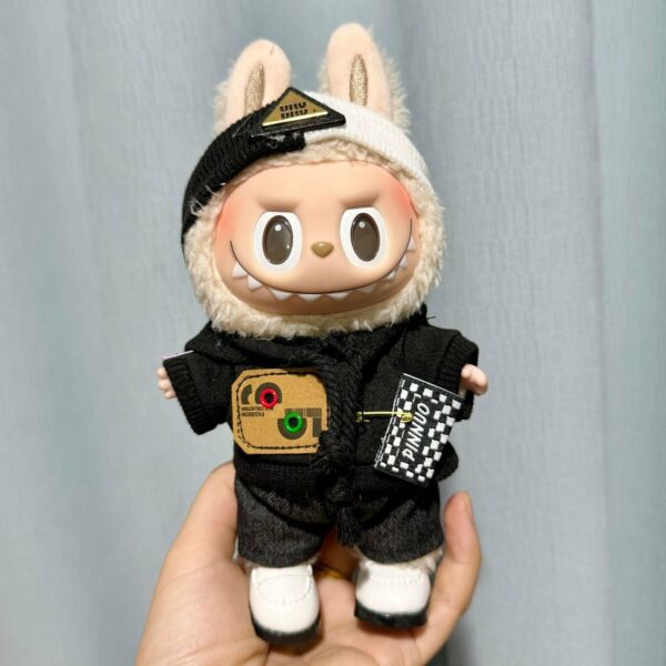 17cm Labubu Blind Box Sheep Overalls Outfit Set - Image 11