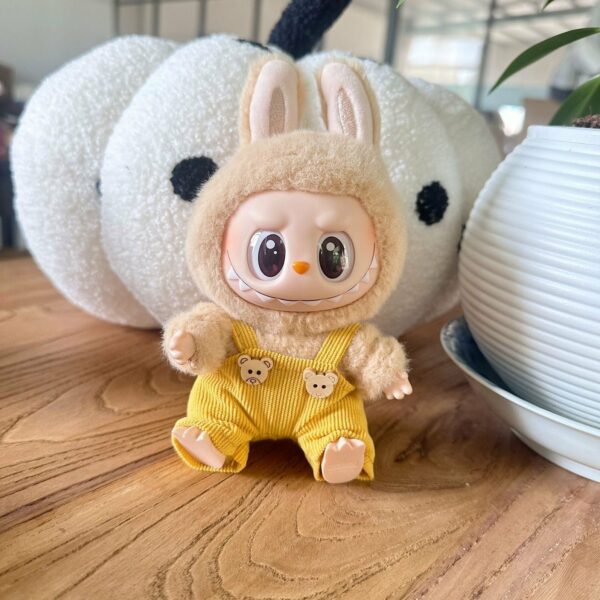 Labubu Blind Box Doll Clothes Wooden Button Overalls - Image 7