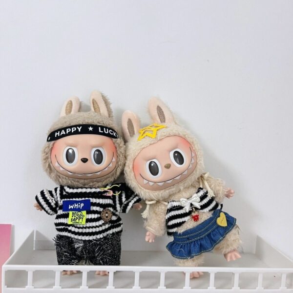 Labubu 17cm Beach Style Doll Dress with Necklace