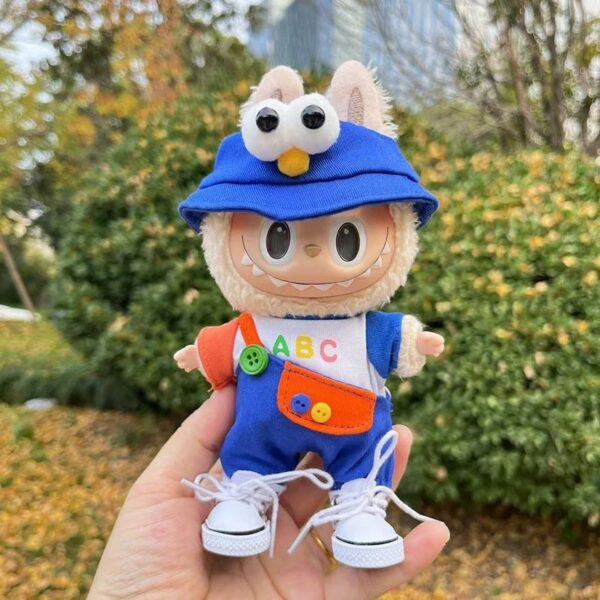 Labubu Keychain Doll Clothes ABC Overalls Outfit Set - Image 10