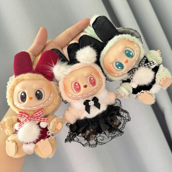 Labubu 17cm Macaron Blind Box Pop Mart Doll Clothes Accessory