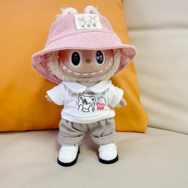 17cm Labubu Blind Box Sheep Overalls Outfit Set - Image 29