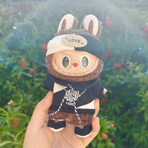 Labubu 17cm Blind Box Trendy Hoodie Outfit Set - Image 3