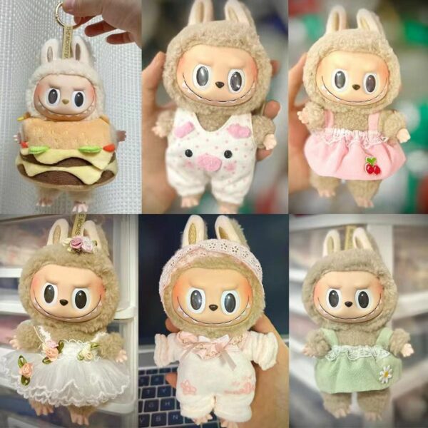 Labubu 15cm Doll Clothes Spring Sweater Dress Set