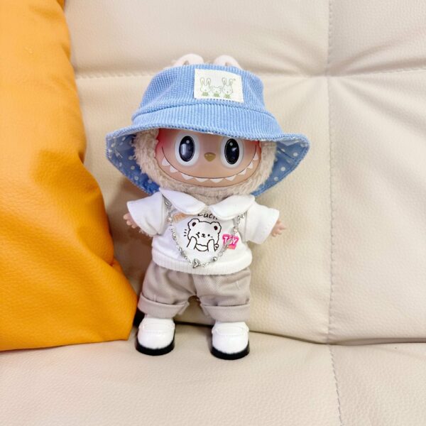 17cm Labubu Blind Box Sheep Overalls Outfit Set - Image 27