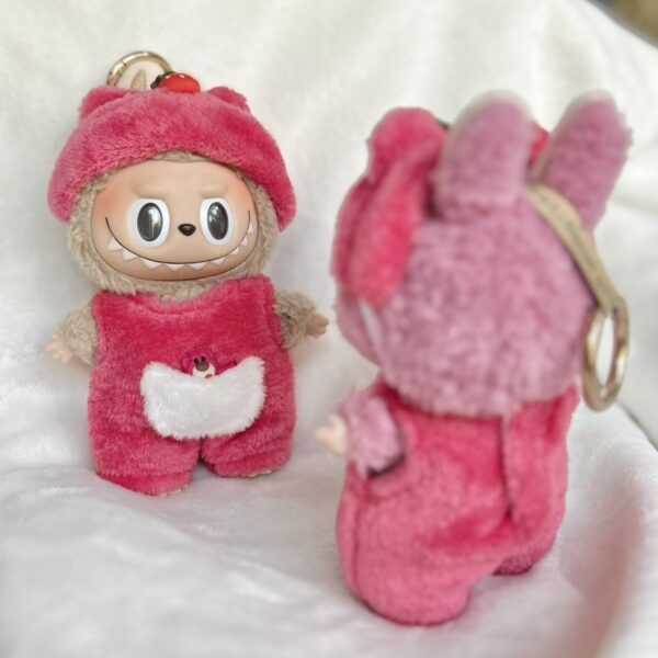 Labubu 17cm Doll Clothes Bear Costume Keychain Set - Image 2