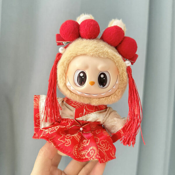 Labubu 17cm Chinese New Year Red Traditional Doll Costume - Image 10