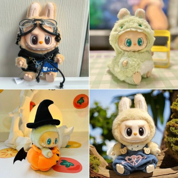 Labubu Halloween Pumpkin Doll Costume Set with Hat