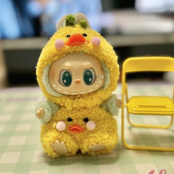Labubu Keychain Doll Clothes Letter Print Overalls Outfit Set - Image 17