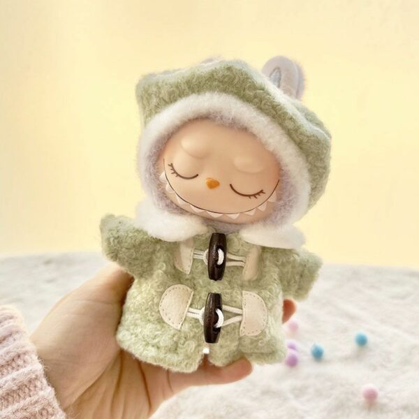 Labubu Keychain Doll Hexagonal Beret Coat Outfit - Image 6