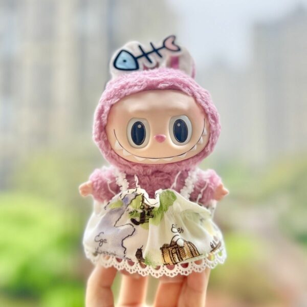 Doll Clothes Keychain Bear Outfit for Labubu 17cm - Image 7