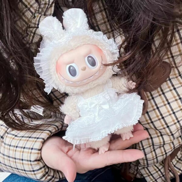Labubu 17cm Blue Plaid Costume Set Keychain - Image 17