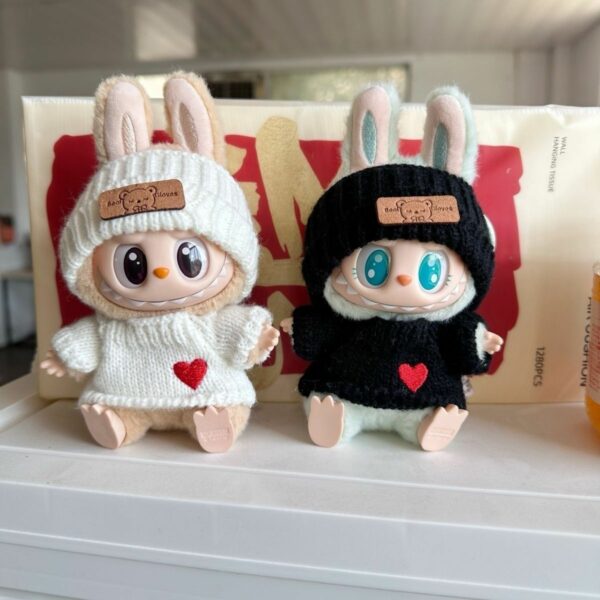 Labubu Second Generation Party Series Doll Sweater Hat Set