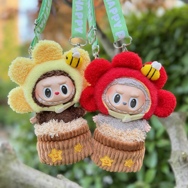 Labubu Doll Clothes - Sunflower Pattern Outfit 17cm - Image 2