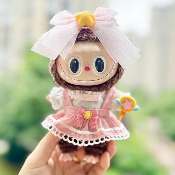 17cm Labubu Blind Box Sheep Overalls Outfit Set - Image 10