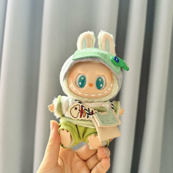 Labubu Keychain Doll Clothing - Fish Design Messenger Bag Set - Image 7