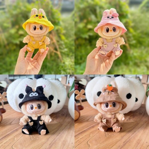 Labubu Party Series Doll Clothes Overalls with Hat