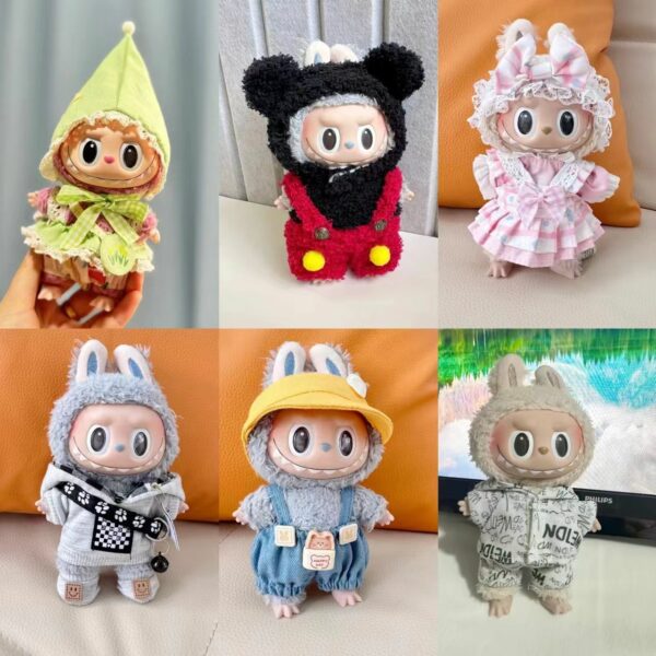 17cm Labubu Blind Box Doll Clothes Elf Outfit Set