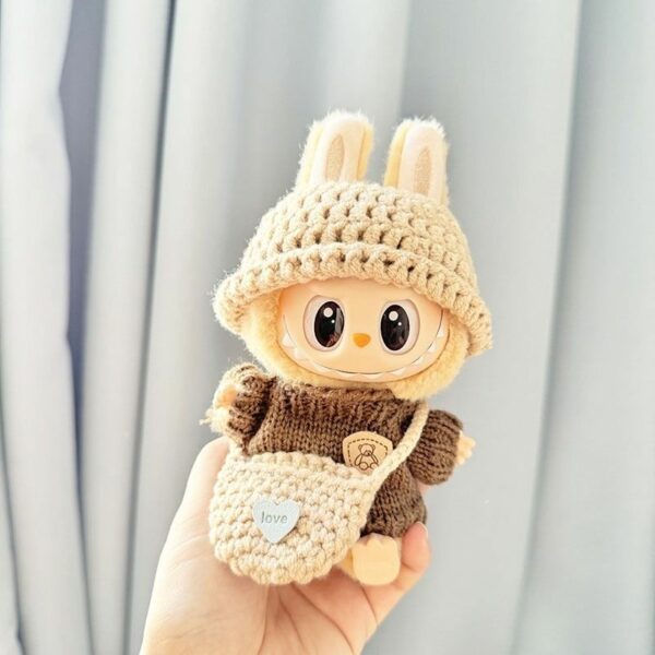 Doll Clothes Bunny Ear Party Outfit Set for Labubu - Image 15