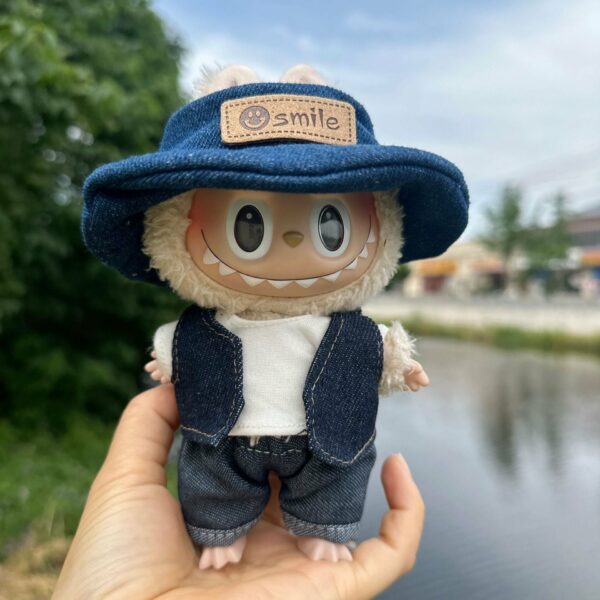 Labubu Photographer Doll Costume Set 17cm Keychain - Image 11