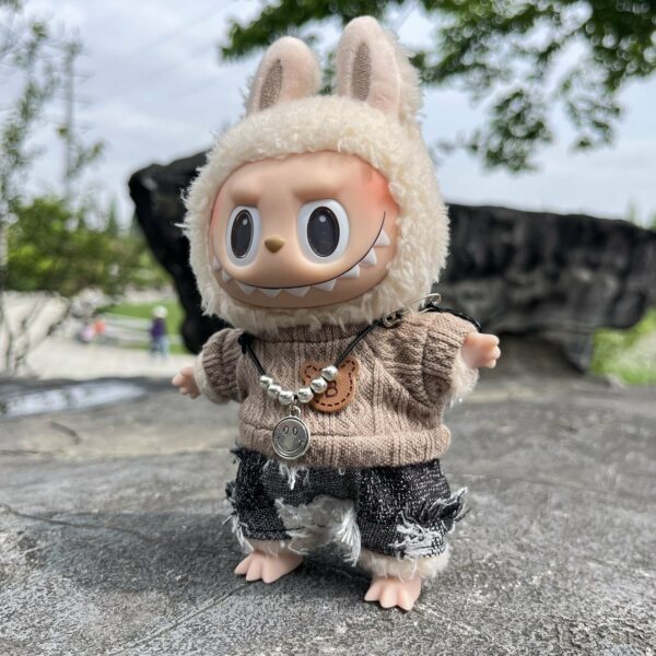 Labubu 17cm Blind Box Doll Clothes Spring Series Keychain - Image 9
