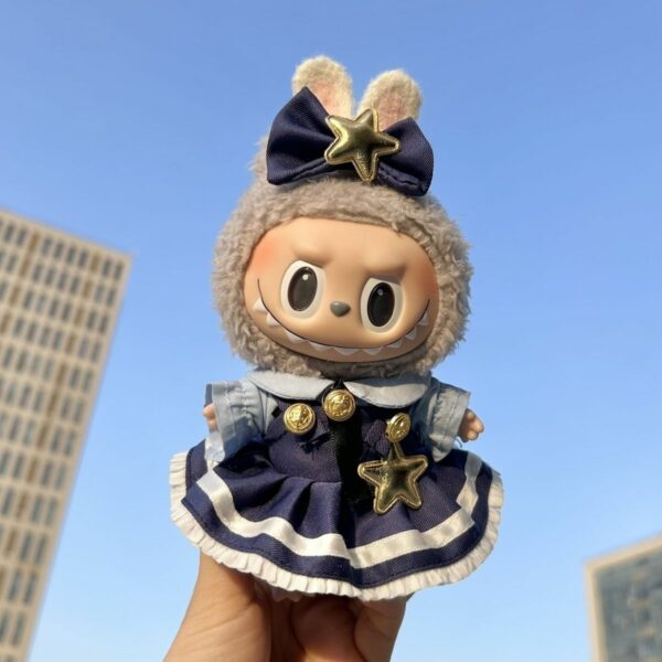 Labubu 15cm Doll Dress and Overalls School Uniform Set - Image 6
