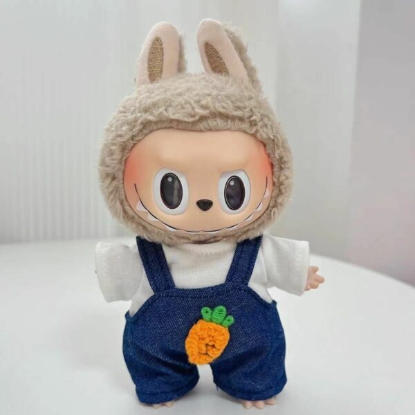 Labubu 17cm Blue Plaid Costume Set Keychain - Image 12