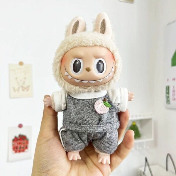 Labubu 15cm Doll Dress and Overalls School Uniform Set - Image 3