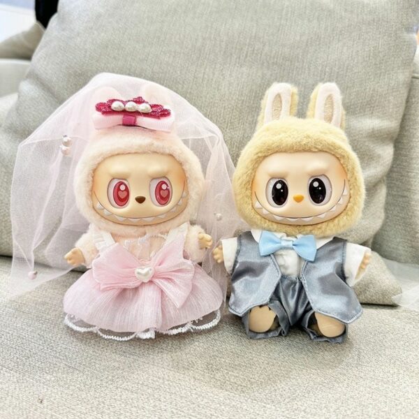 Labubu Keychain Doll Wedding Dress Suit Set - Image 5