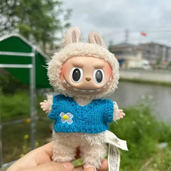 Labubu 17cm Doll Knit Sweater Pants Set Macaron Series - Image 30