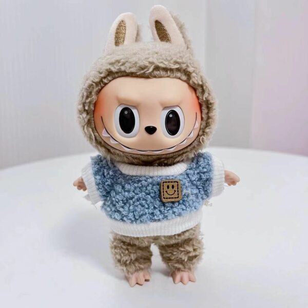 Labubu 17cm Blue Plaid Costume Set Keychain - Image 22
