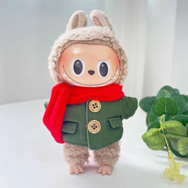 17cm Labubu Blind Box Sheep Overalls Outfit Set - Image 16