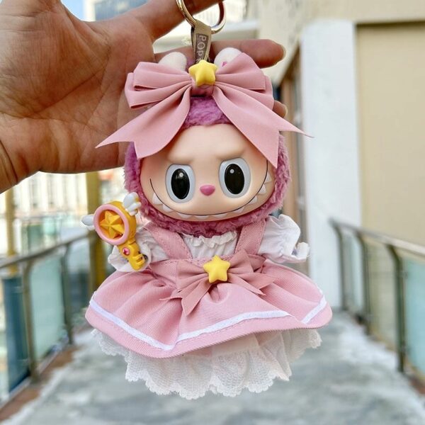 Labubu 17cm Sakura Costume Set Keychain - Image 4