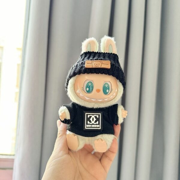 Labubu Keychain Doll T-shirt Hat Outfit - Image 4