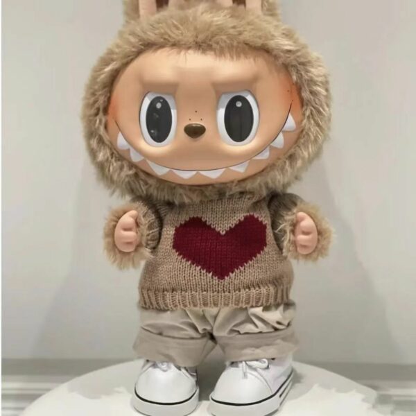 Labubu 38cm Doll Clothes Hamburger Snowman Outfit Replacement Set - Image 12