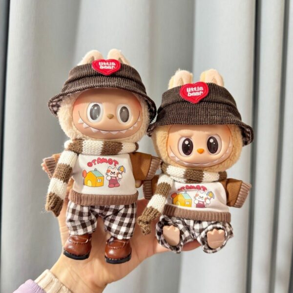 Labubu Party Series Gen 1/2 Keychain Cat Outfit Doll Clothes Set