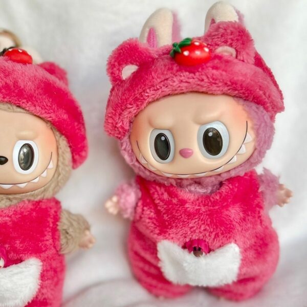 Labubu 17cm Doll Clothes Bear Costume Keychain Set - Image 7