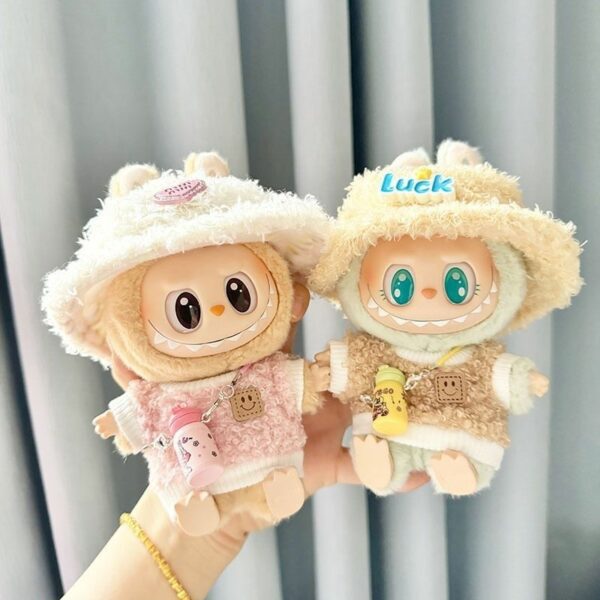 Labubu Keychain Doll Clothes Winter Sweater Bottle Holder Accessory